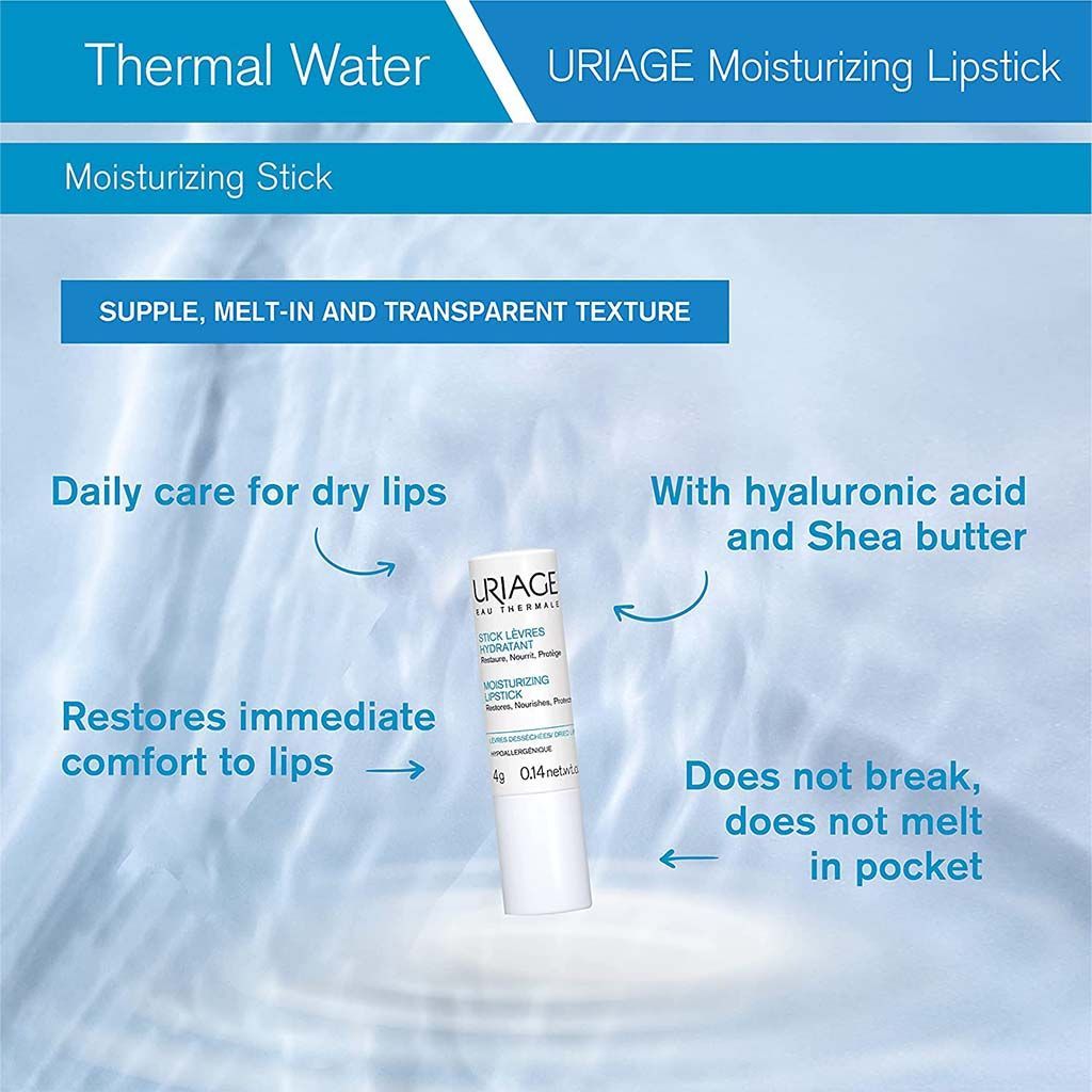 Uriage Hypoallergenic Moisturizing Lipstick For Dry Skin 4gm - Makkah Pharmacy