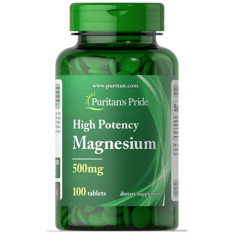 Puritan'S Pride High Potency Magnesium Tablets, 500 Mg, 100 Count