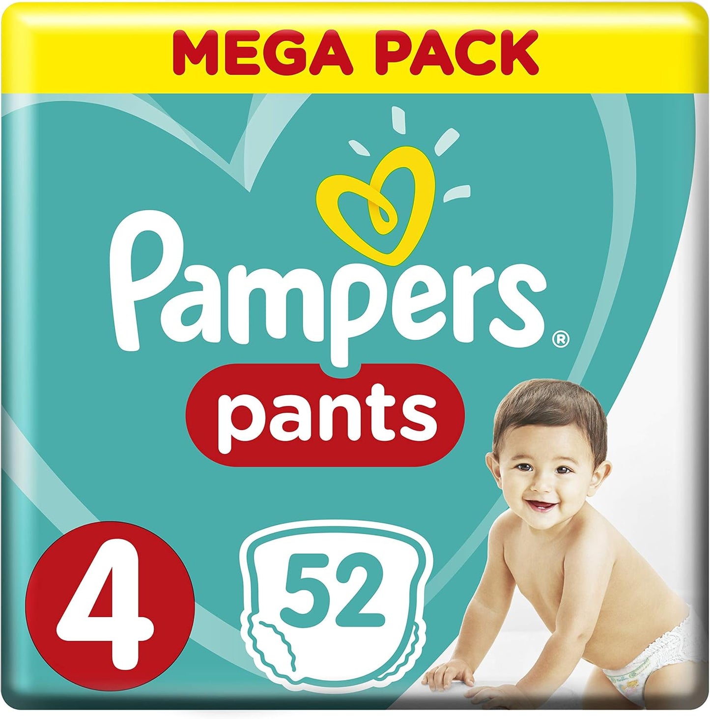 Pampers Pants Diapers, Size 4, Maxi, 9-14 Kg, Carry Pack, 52 Count