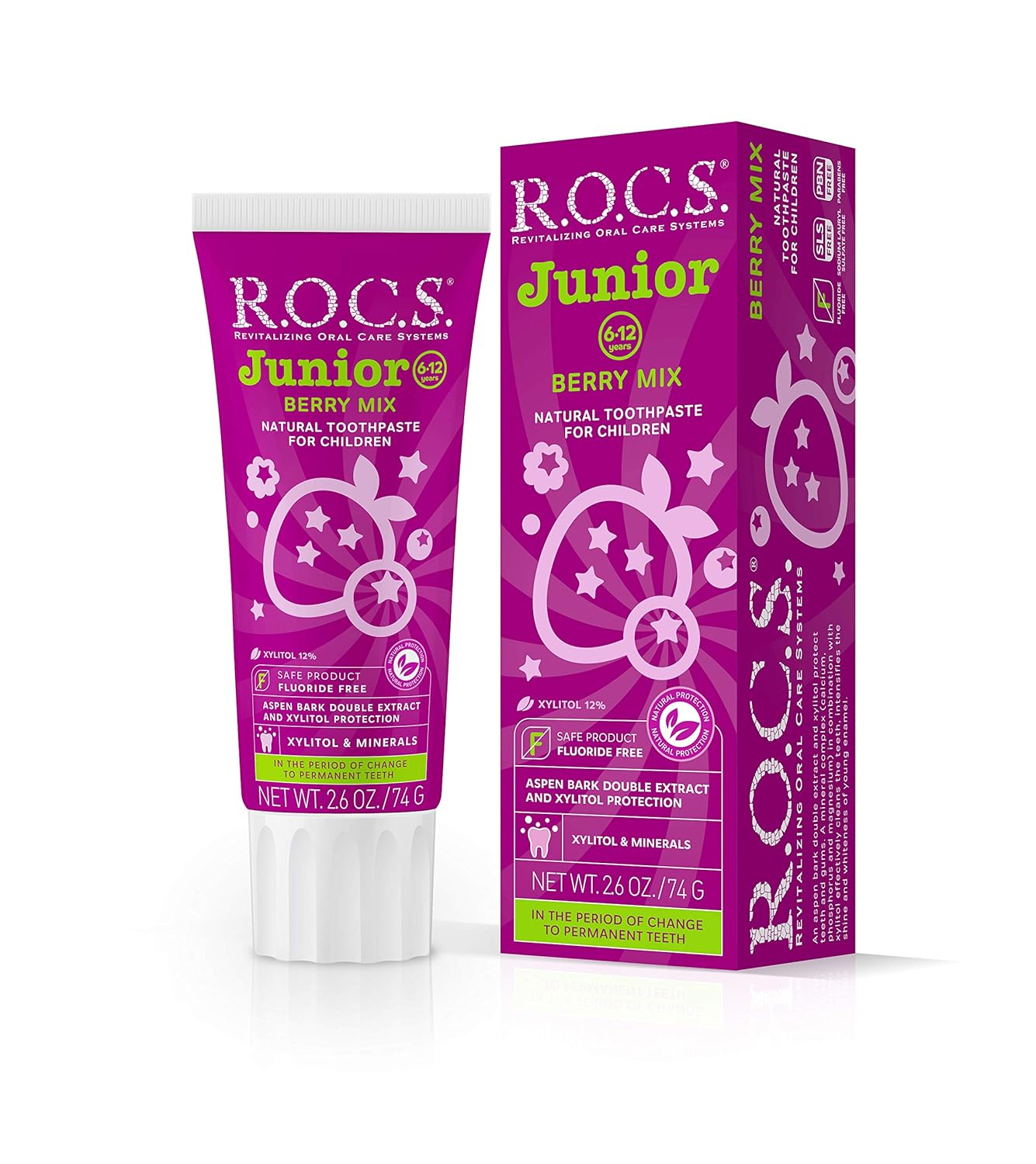 R.O.C.S. Junior Chocolate & Caramel Toothpaste 6-12 Years 75ml