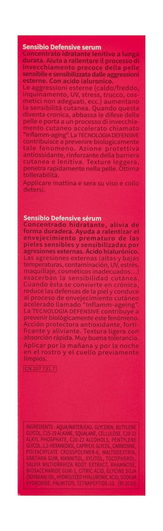 Bioderma Sensibio Defensive Non-Greasy Soothing & Moisturising Face Serum with Hyaluronic Acid for Sensitive & Sensitised Skin, 30ml - Makkah Pharmacy