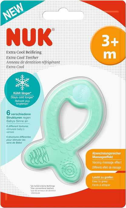 Nuk Extra-Cool Teething Ring With Cooling And Massaging Effect + Fish Sha