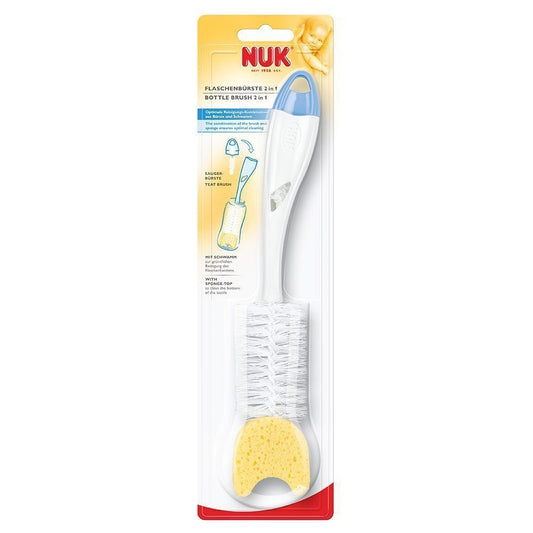 Nuk Baby Bottle Brush with Sponge 1 Piece - Makkah Pharmacy