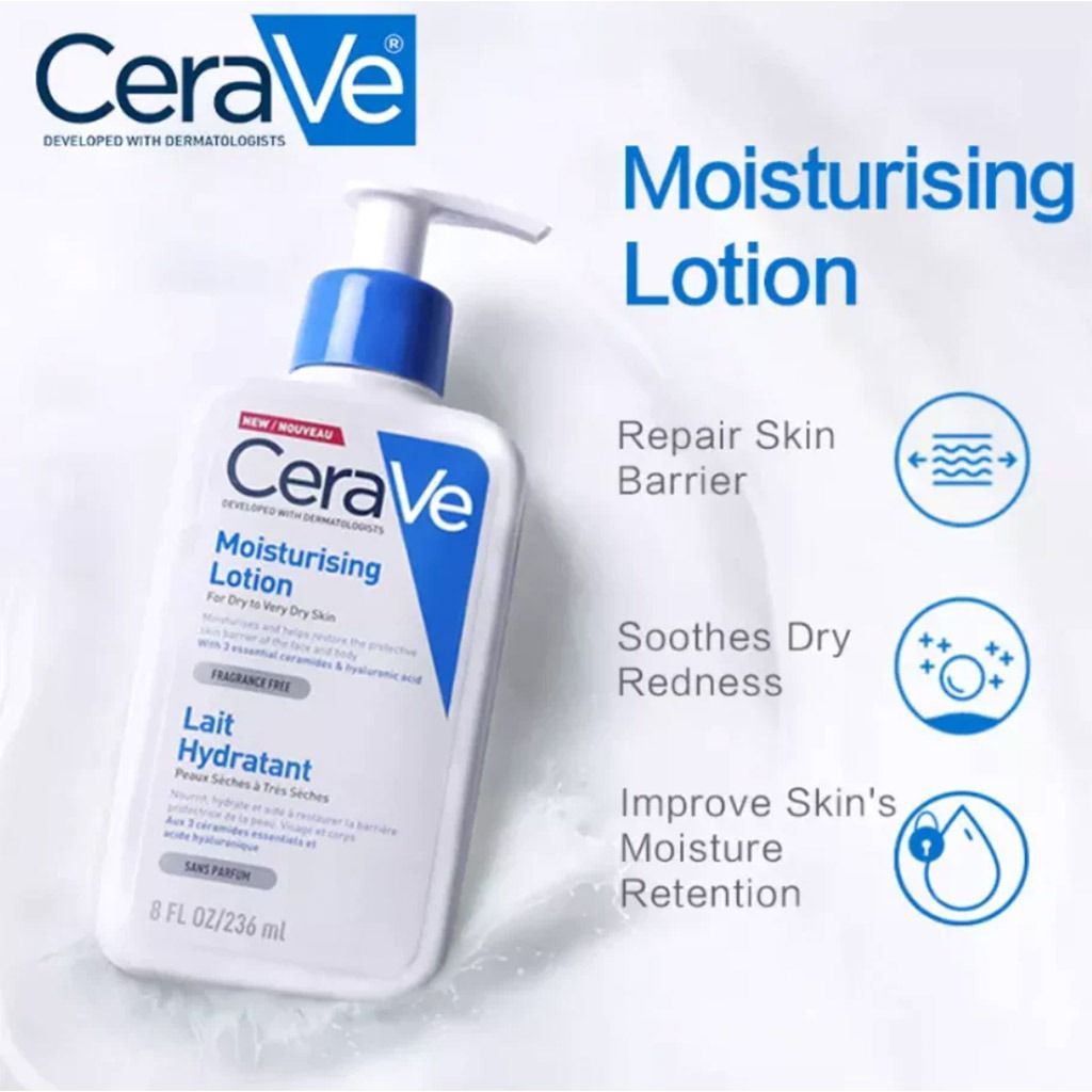 CeraVe Moisturizing Lotion for Normal to Dry Skin with Hyaluronic Acid, 236ml - Makkah Pharmacy