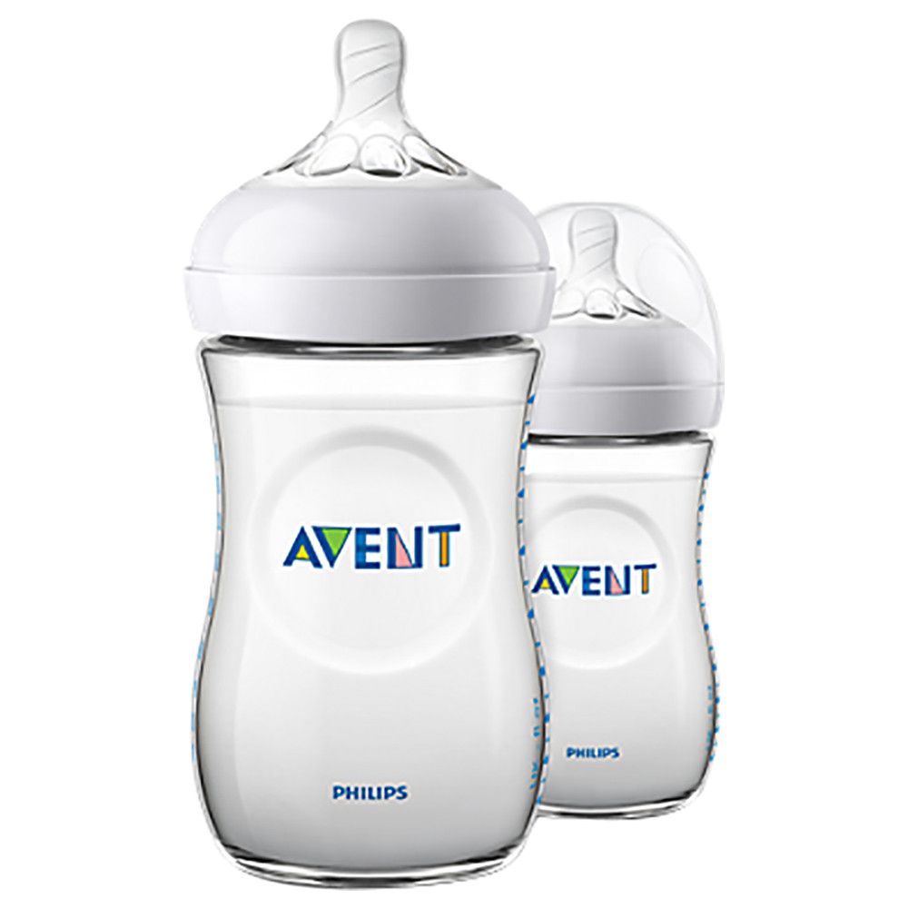 Philips Avent Natural 260ml Anti-Colic Nursing Bottle (1+ Months), 2 Pieces - Makkah Pharmacy