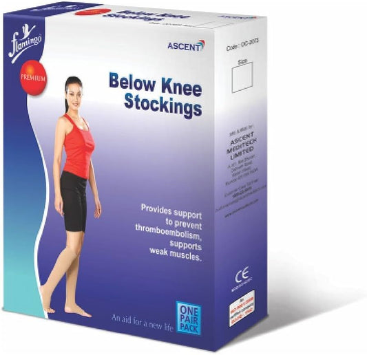 Flamingo Below Knee Stockings Large, 1 Piece - Makkah Pharmacy