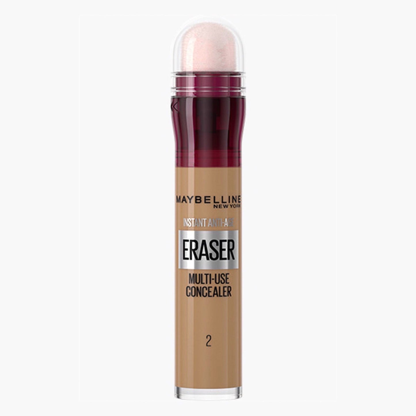 Maybelline Eraser Instant Anti-Aging Multi-Use Concealer with Sponge Nude 02, 6.8ml - Makkah Pharmacy