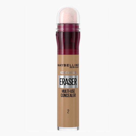 Maybelline Eraser Instant Anti-Aging Multi-Use Concealer with Sponge Nude 02, 6.8ml - Makkah Pharmacy