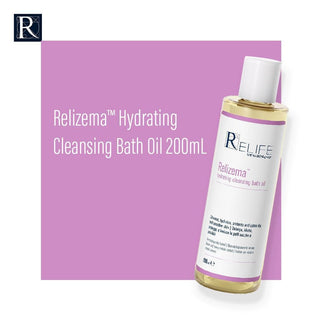 Relife Relizema Hydrating, Protecting & Cleansing Bath Oil for Dry & Sensitive Skin, 100ml - Makkah Pharmacy