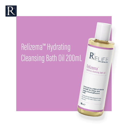 Relife Relizema Hydrating, Protecting & Cleansing Bath Oil for Dry & Sensitive Skin, 100ml - Makkah Pharmacy