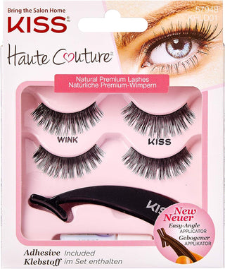 Kiss Haute Couture Eyelashes Duo Pack With Applicator Khld01, 2 Pairs