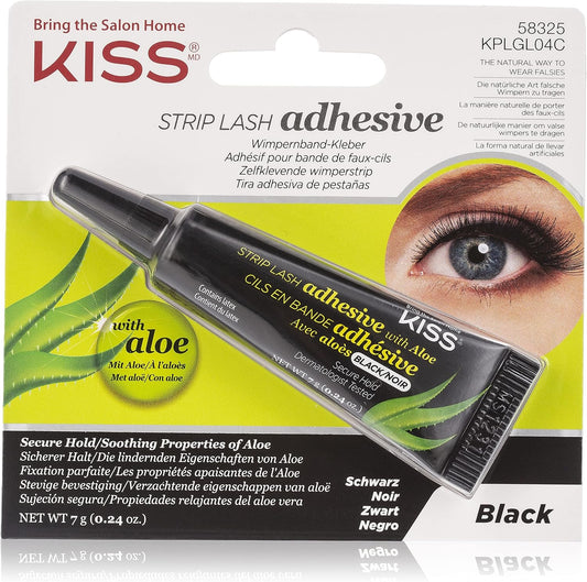 KISS KPLGL04C(3250) LASH ADH W/ALOE BLACK - Makkah Pharmacy
