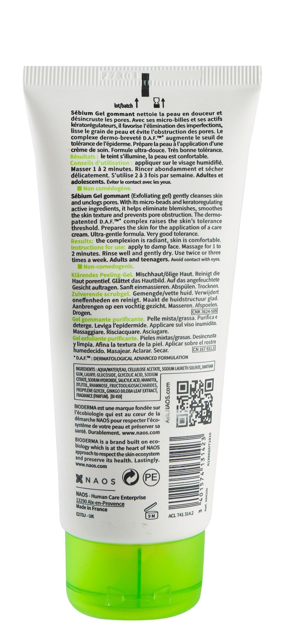 Bioderma Sebium Hypoallergenic Exfoliating & Purifying Facial Gel, 100ml - Makkah Pharmacy