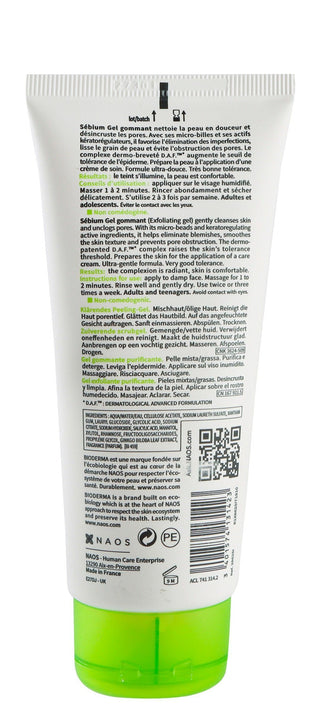Bioderma Sebium Hypoallergenic Exfoliating & Purifying Facial Gel, 100ml - Makkah Pharmacy