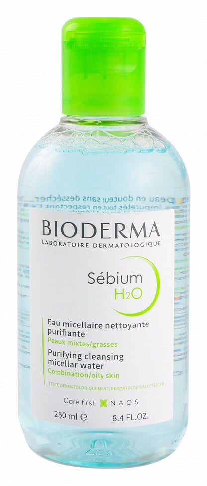 Bioderma Sebium H2O Hypoallergenic Purifying Cleansing Micellar Water, 250ml - Makkah Pharmacy