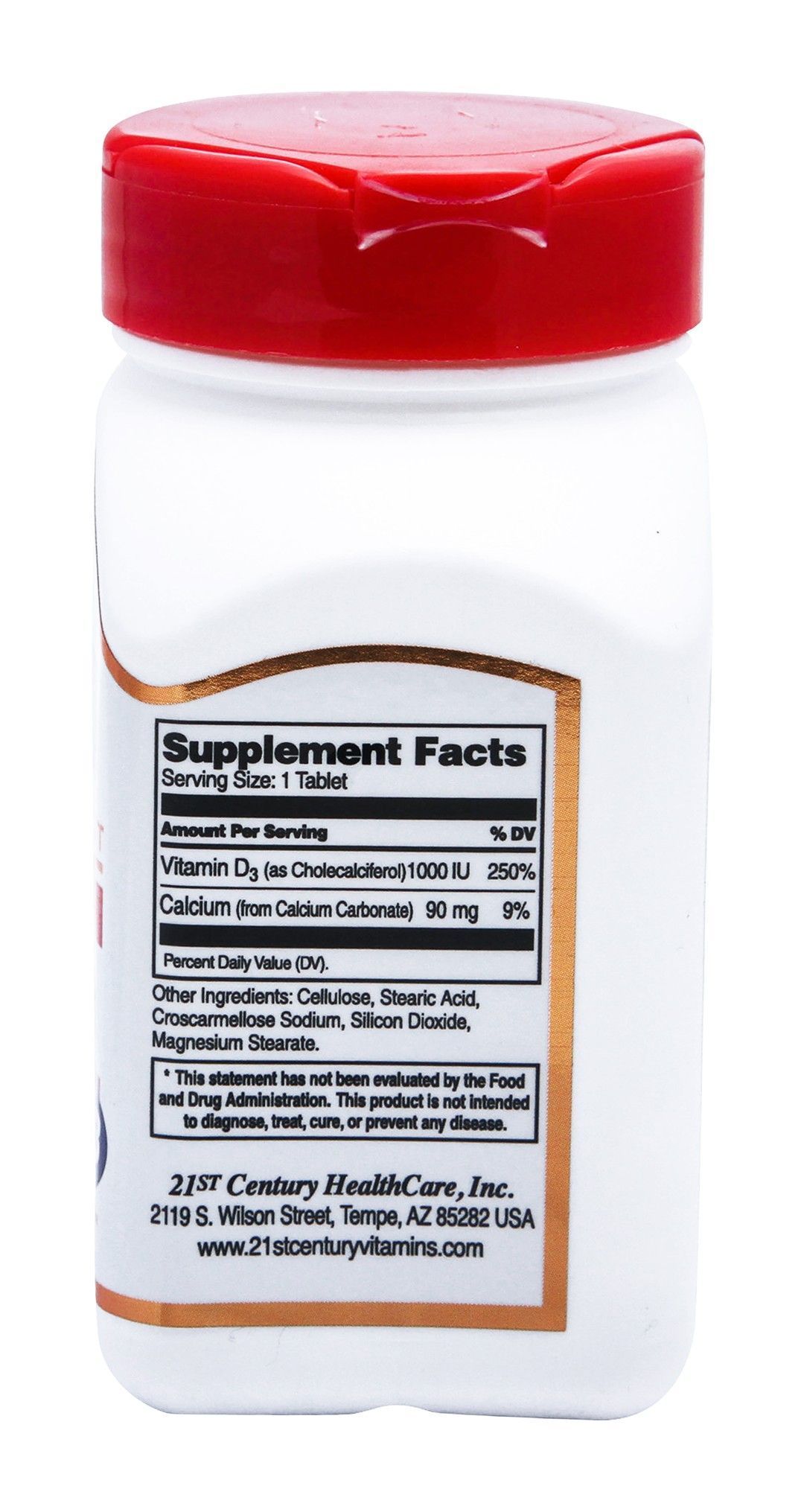 21st Century 1000 IU Vitamin D3 Supplement for Bone, Breast, Colon & Immune System Support, 110 Tablets - Makkah Pharmacy
