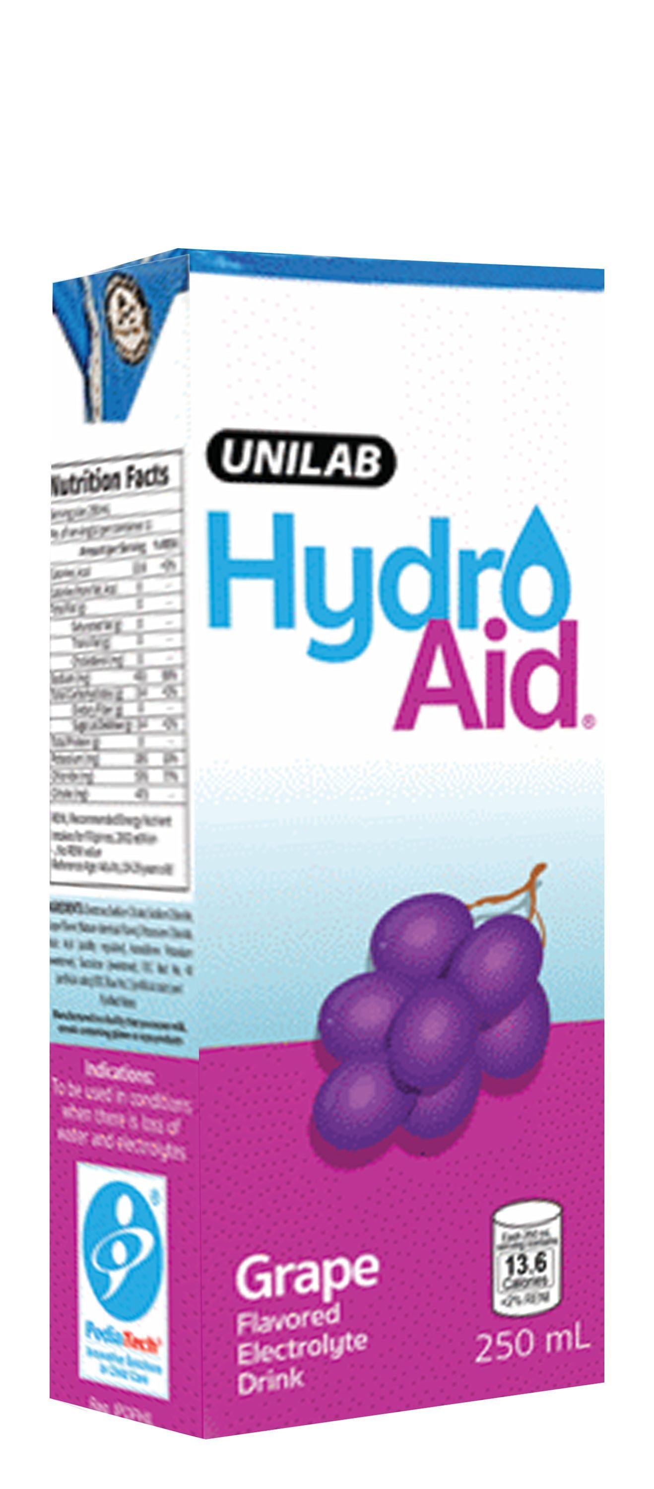 UNILAB Hydro Aid Grape Electrolyte Drink, 250ml - Makkah Pharmacy
