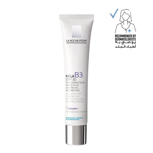 La Roche-Posay Mela B3 5% Niacinamide Correcting Post Acne Marks, Hyperpigmentation & Anti-Dark Spot Face Cream with Thermal Water for All Skin Types SPF30, 40ml - Makkah Pharmacy