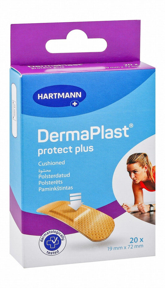 Hartmann Dermaplast Water-Resistant Protect Plus Plasters (19x72mm), 20 Pieces - Makkah Pharmacy