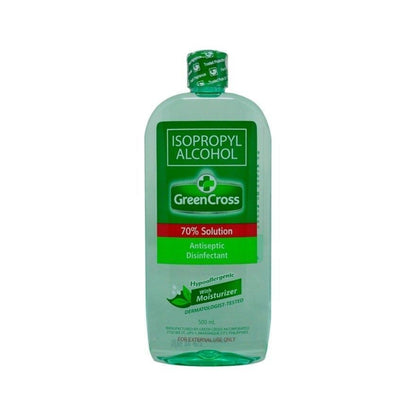 Green Cross Ethyl Alcohol Antiseptic Disinfectant - 70% Solution 500ml - Makkah Pharmacy