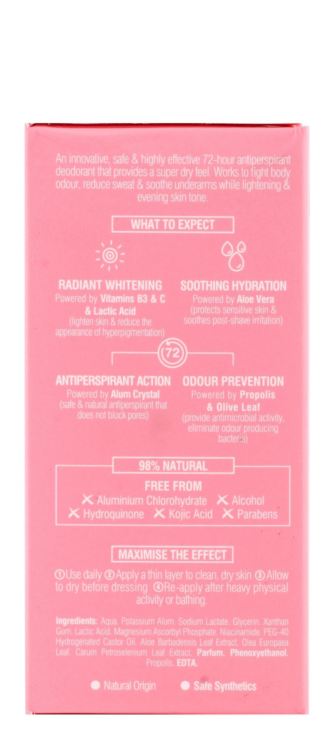 Beesline Apitherapy Super Dry Jouri Rose Whitening Aluminum Free Roll-On Deodorant, 50ml - Makkah Pharmacy