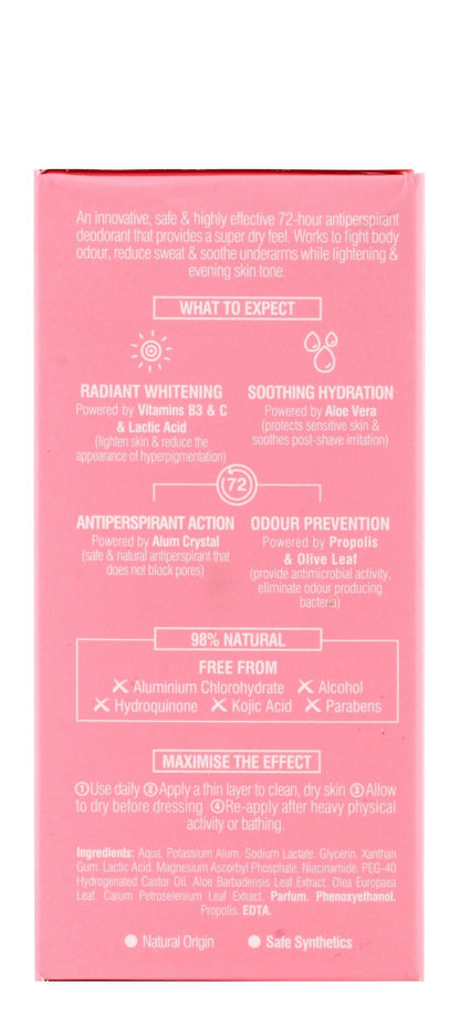 Beesline Apitherapy Super Dry Jouri Rose Whitening Aluminum Free Roll-On Deodorant, 50ml - Makkah Pharmacy
