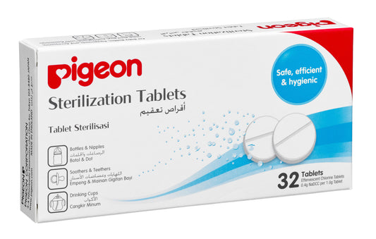 Pigeon Baby Bottle Sterilizing Tablets, 32 Tablets
