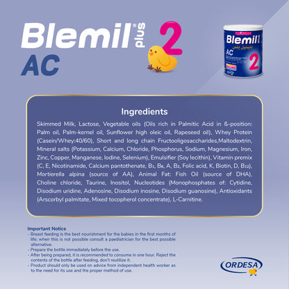 Blemil Plus 2AC Follow- on formula milk-400g