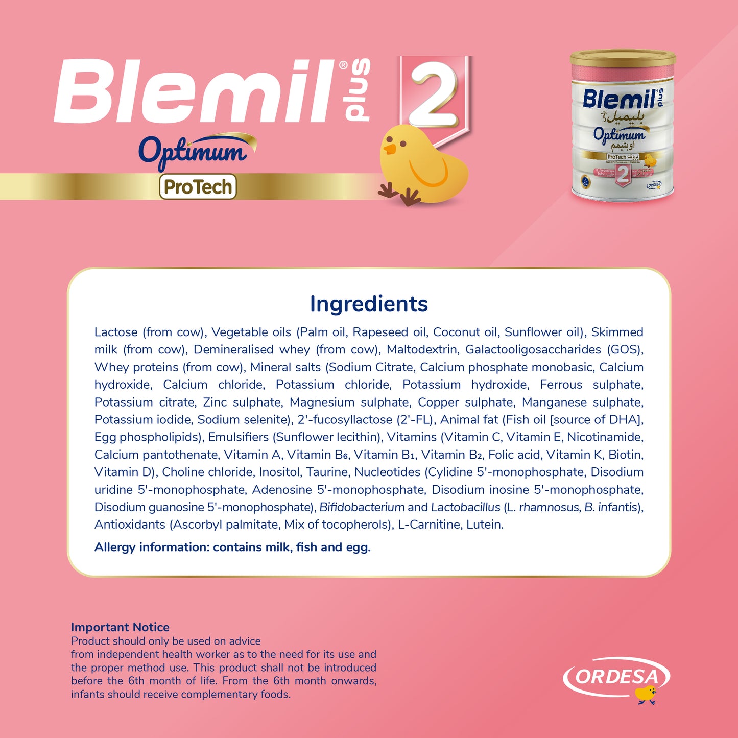 Blemil plus 2  ProTech Follow- on formula milk - 800g
