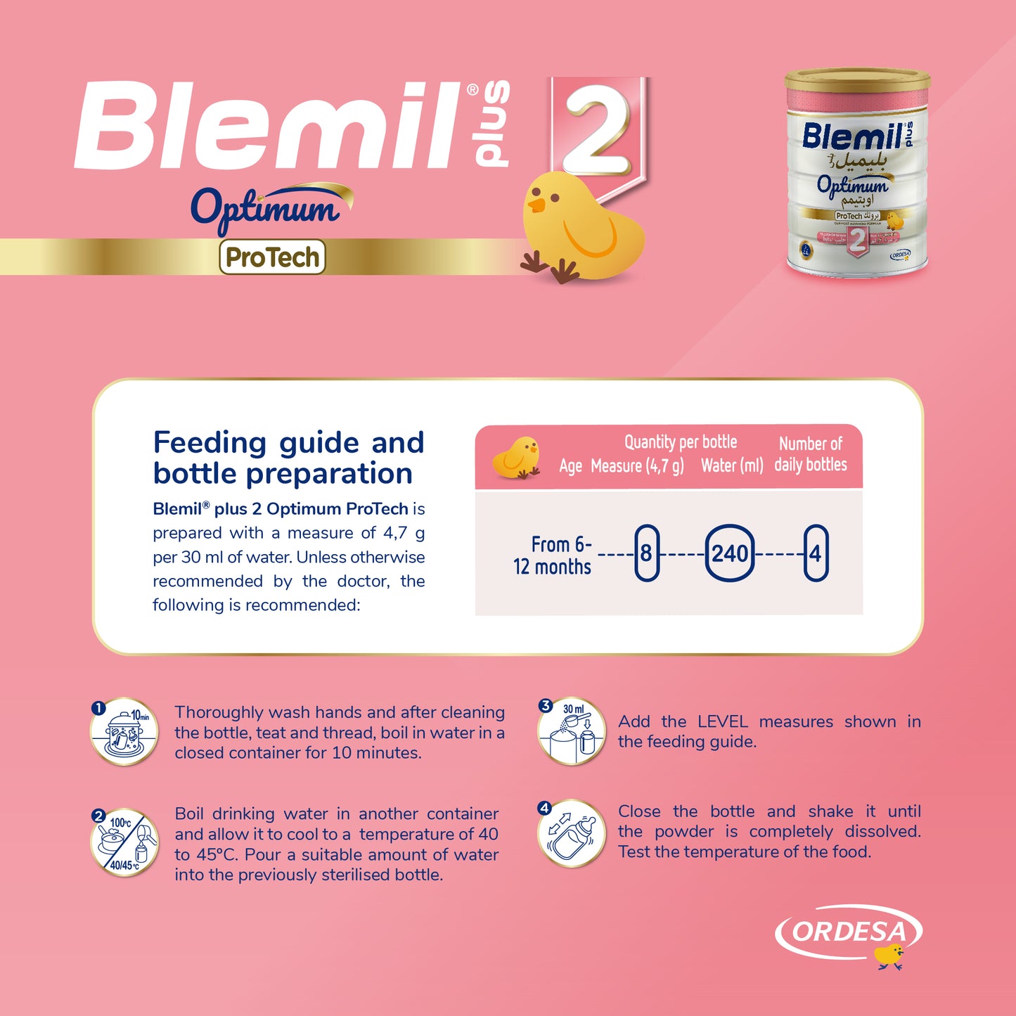 Blemil plus 2  ProTech Follow- on formula milk - 800g