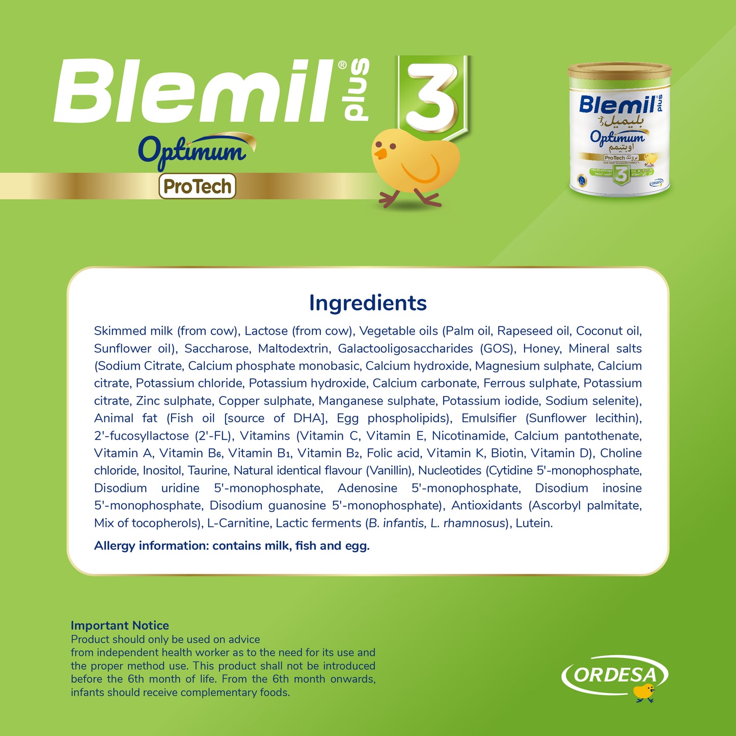 Blemil plus 3  ProTech Follow- on formula milk - 400g