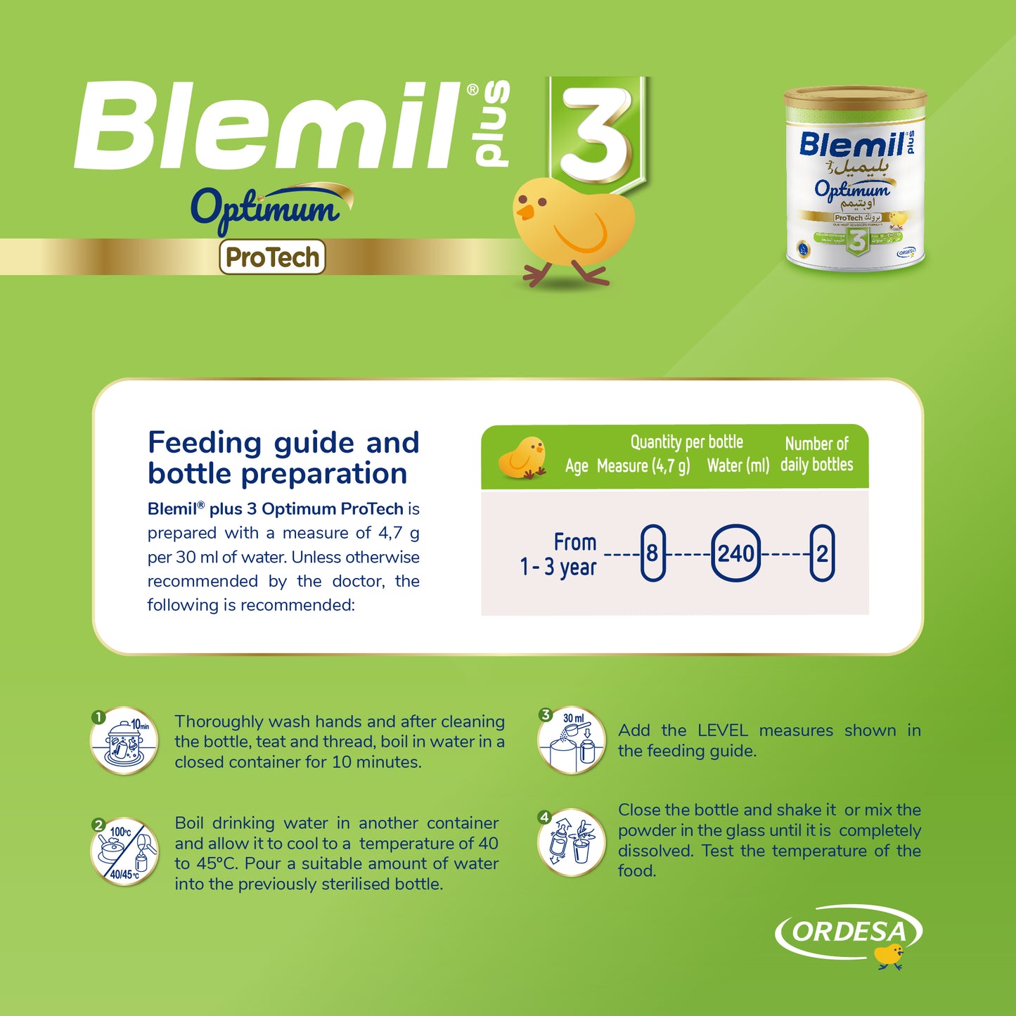 Blemil plus 3  ProTech Follow- on formula milk - 400g