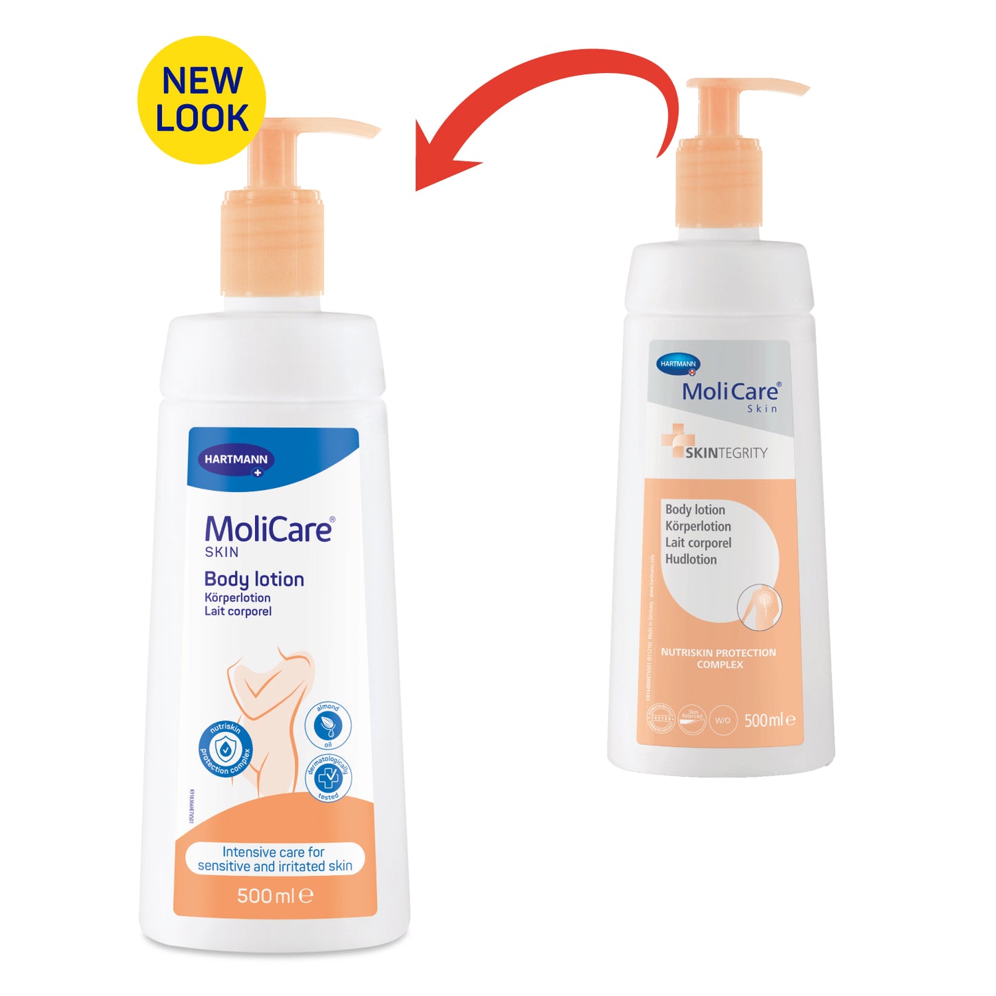 MoliCare Skin Body Lotion, Nourishing body lotion for sensitive, itchy and very dry skin, 500ml