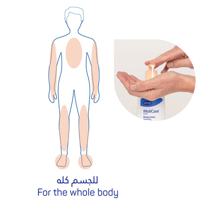 MoliCare Skin Body Lotion, Nourishing body lotion for sensitive, itchy and very dry skin, 500ml