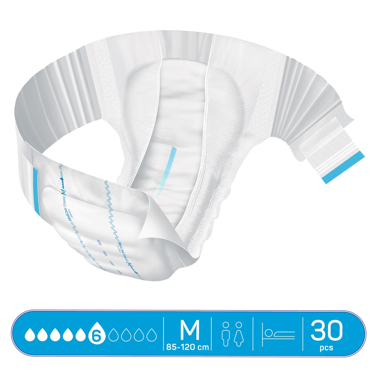 Molicare Elastic Adult Diaper 6 Drops Medium 30s