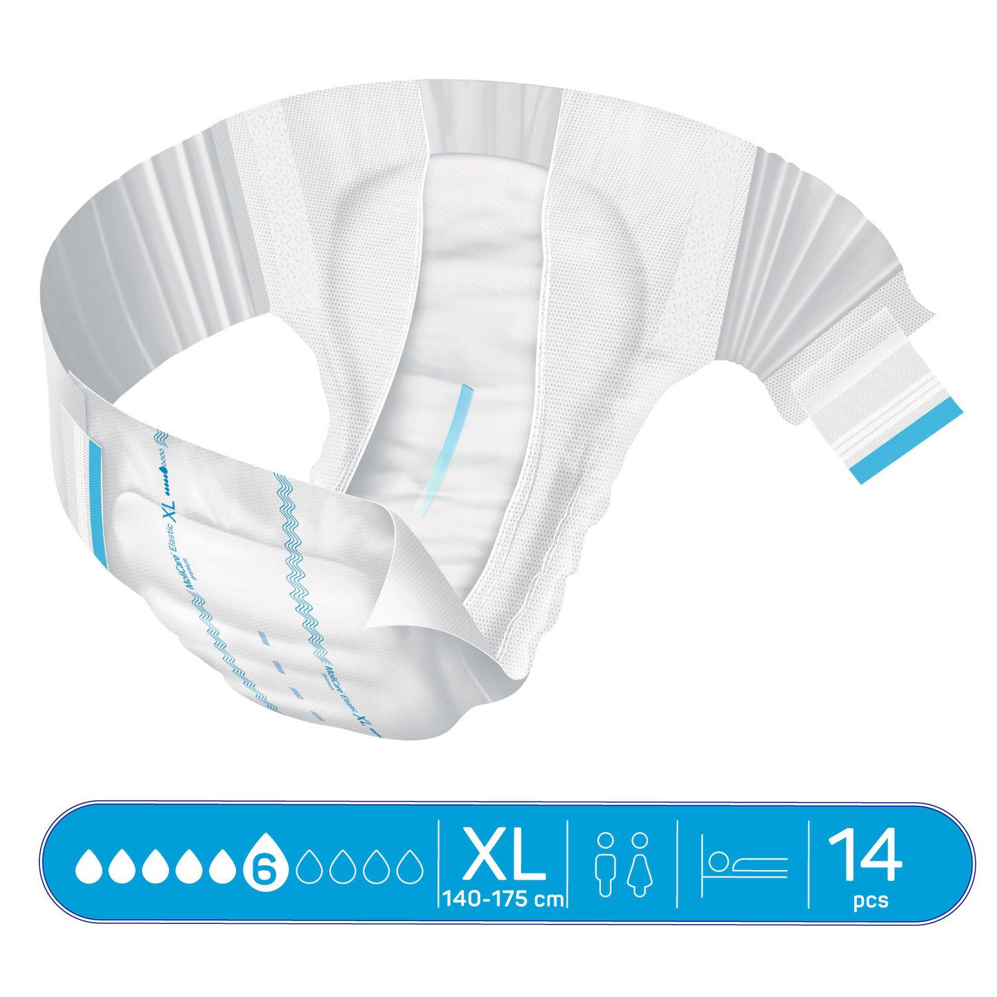 Molicare Elastic Adult Diaper 6 Drops XL 14s