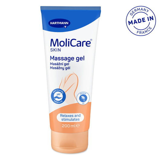 MoliCare Skin Massage Gel, stimulating, revitalising and nourishing massage gel, 200ml