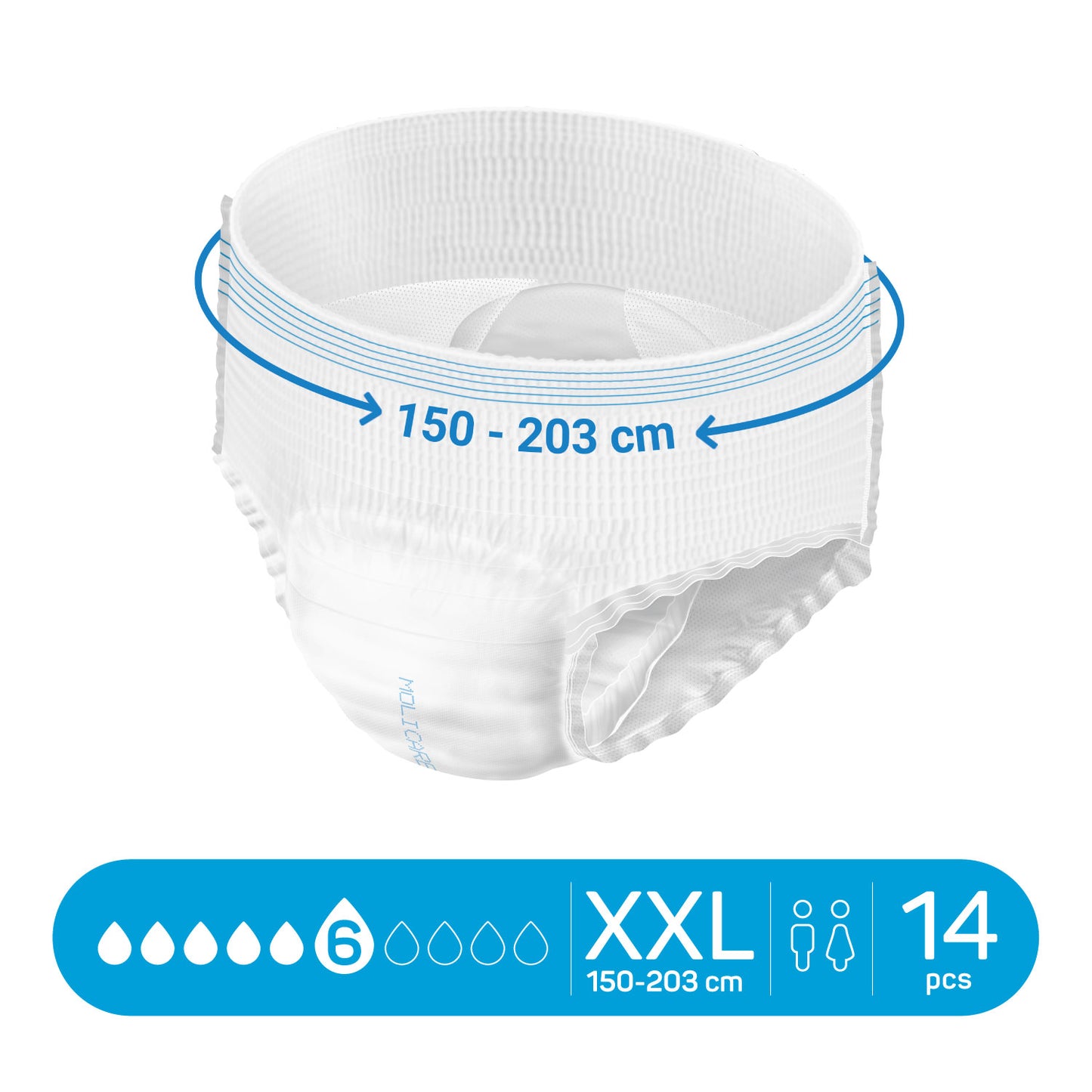 Molicare Mobile Adult Diaper Pull Up Pants 2XL 14s