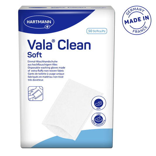 Disposable Gloves, ValaClean soft, Wash gloves, soft and dry washing glove, 50 pieces/ pack