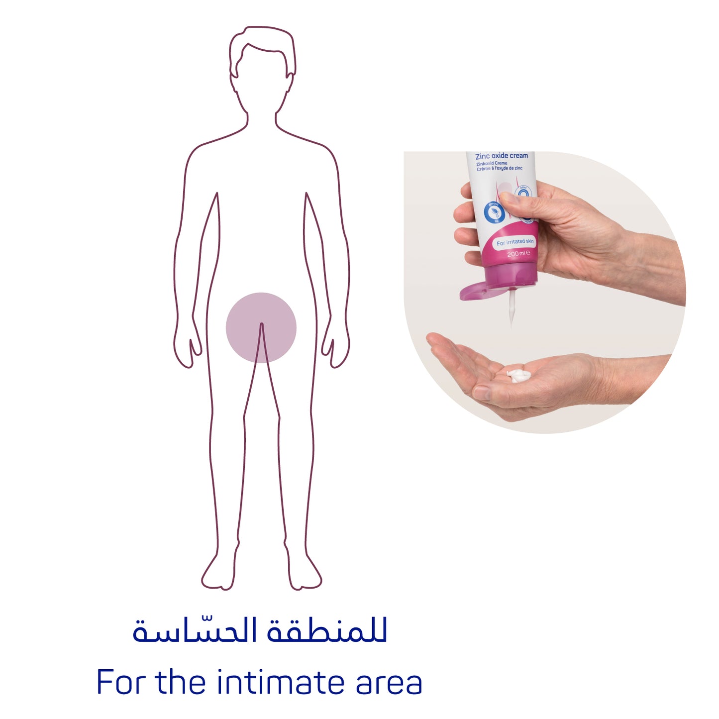 MoliCare Skin Zinc Oxide cream, Protective Skin Barrier Cream for slightly irritated skin 200ml