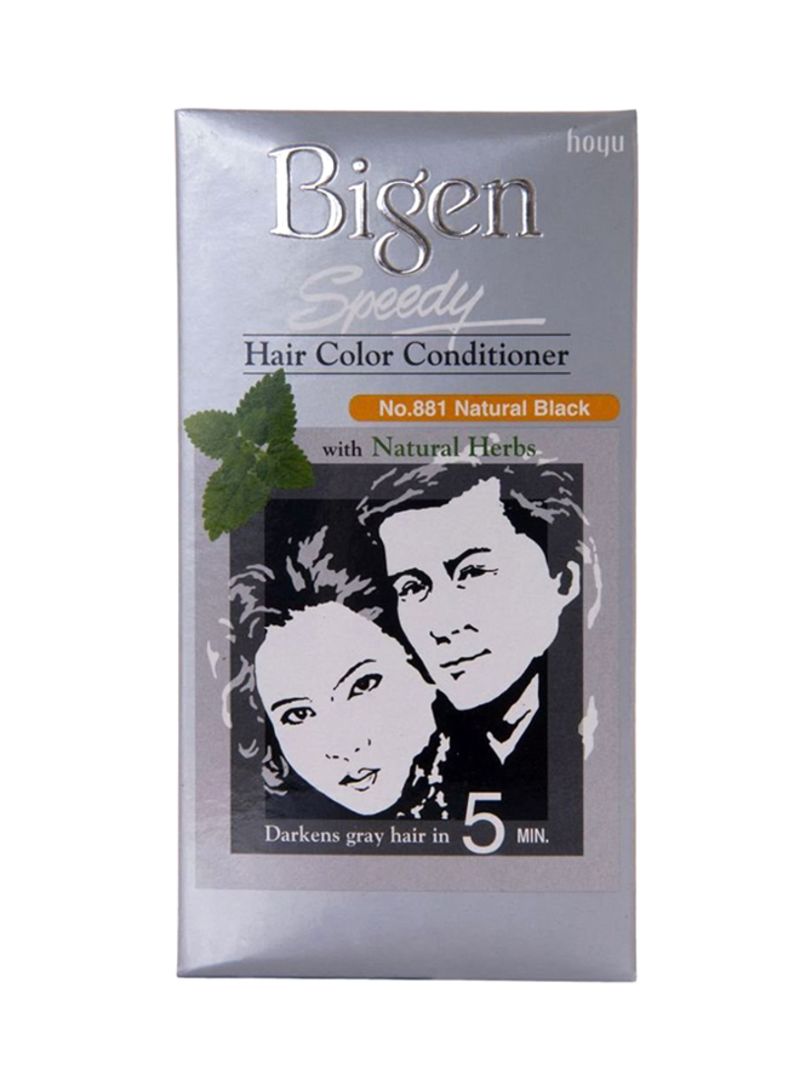 Bigen Speedy Hair Color Conditioner With Natural Herbs, 881 Natural Black