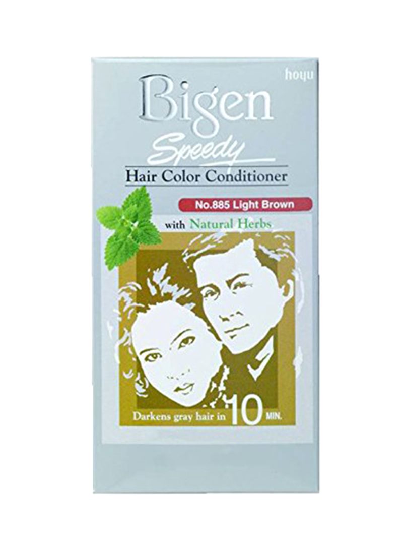 Bigen Speedy Hair Color Conditioner With Natural Herbs, 885 Light Brown