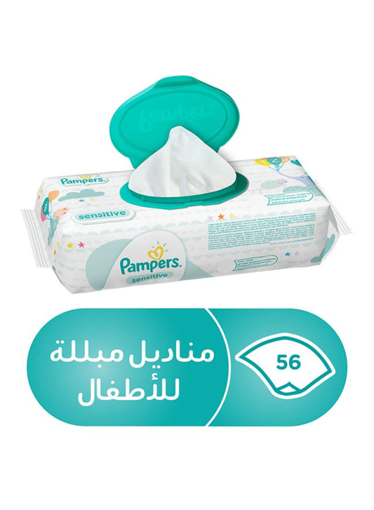 Pampers Baby Wipes Sens Refill, 56 Count