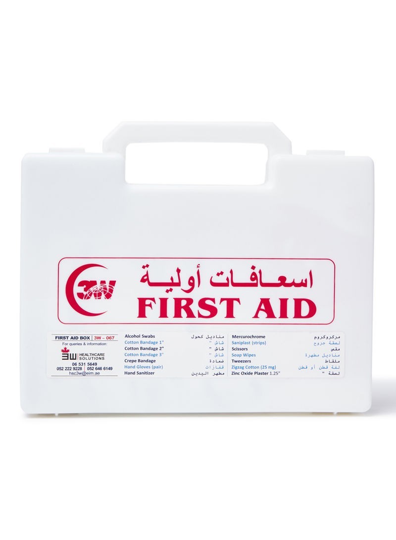 First Aid Box Plastic White [3W-067]