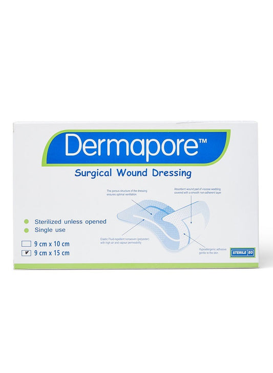 Dermapore Wound Dressing - 25Ã¢â‚¬â„¢S - Size: 9 X 15 Cm