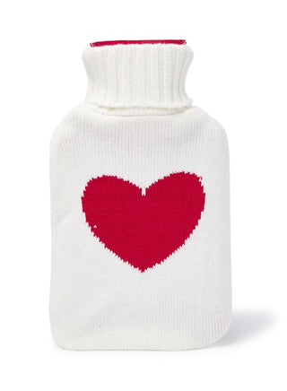 Hot Water Bottle 1L - Knitted Cover White [0036]