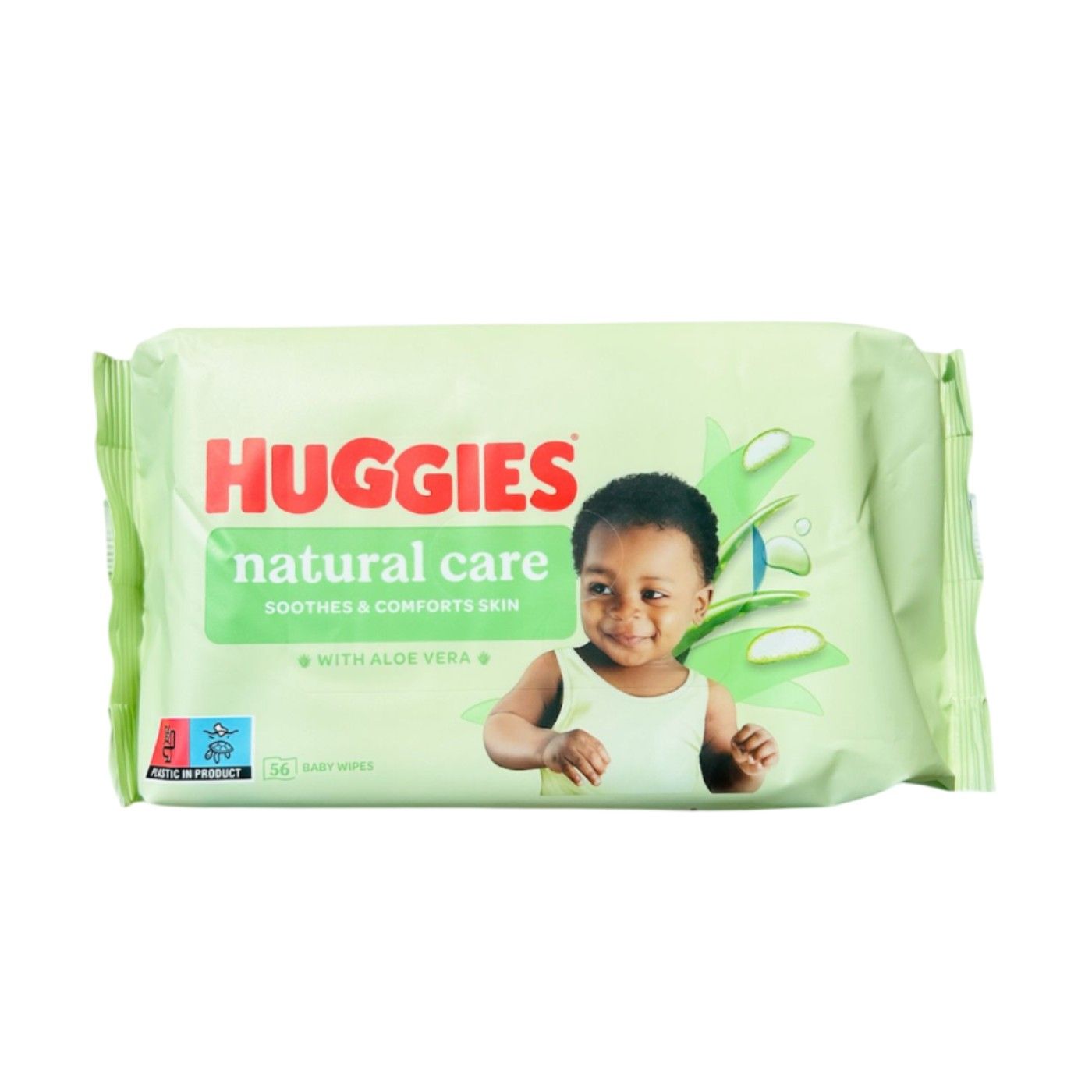 Huggies Natural Care Baby Cleansing Wipes with Aloe Vera, 56 wipes - Makkah Pharmacy