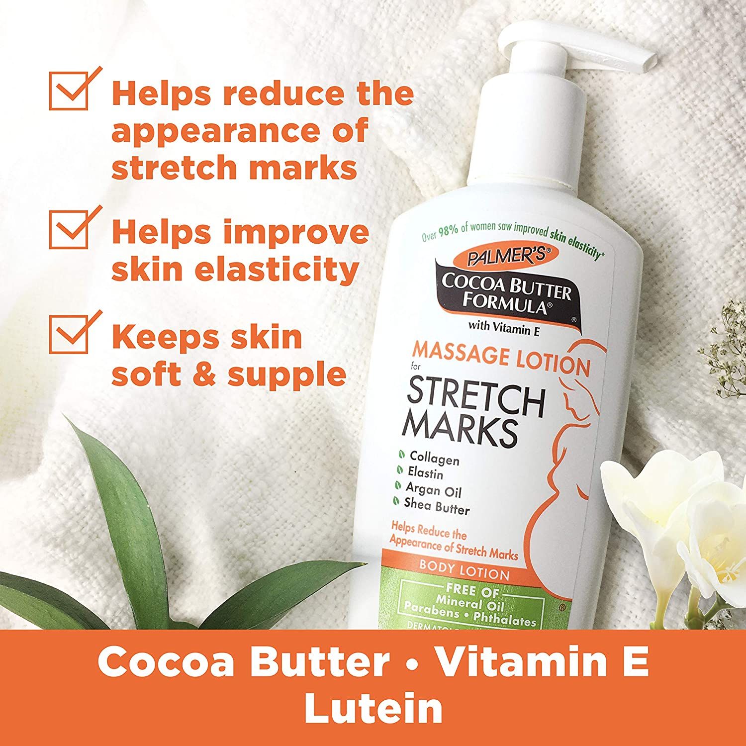 Palmer's Cocoa Butter Formula Massage Lotion with Vitamin E for Stretch Marks, 250ml - Makkah Pharmacy