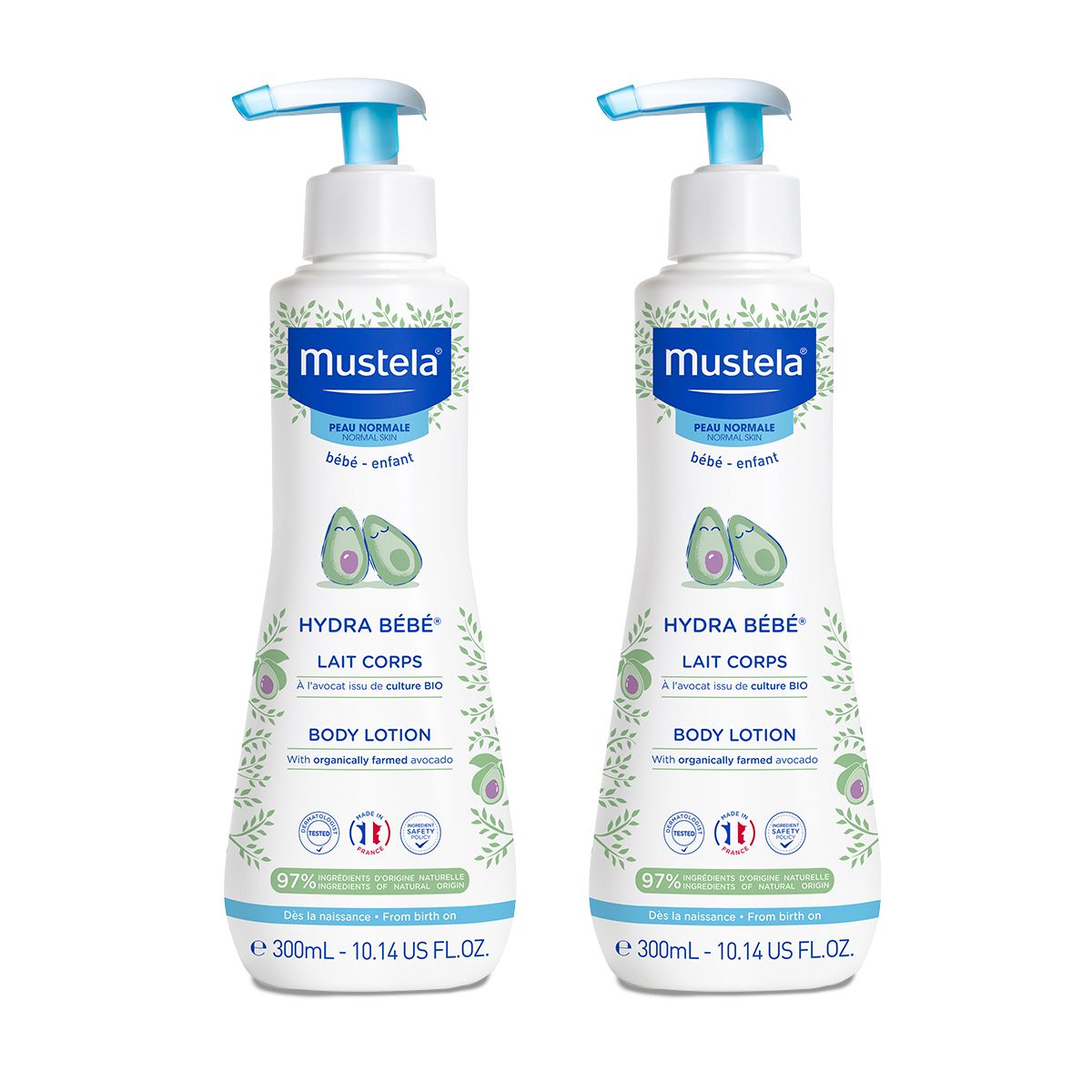 Mustela Hydra Bebe Mois Body Lotion, 2x300ml - Makkah Pharmacy