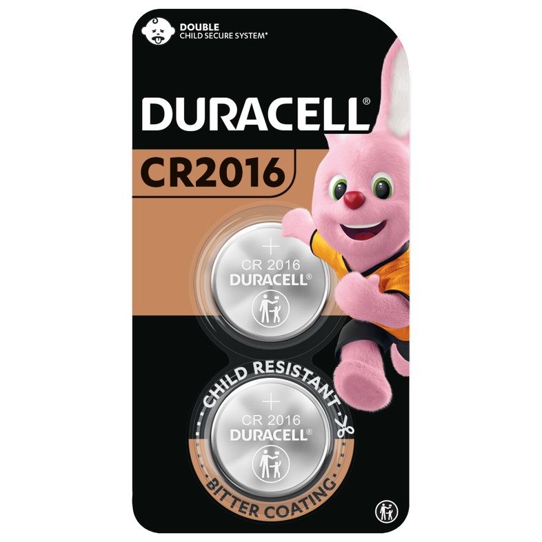 Duracell Specialty Cr2016 Lithium Coin Battery 3V Pack Of 2 , Suitable For Use In Keyfobs, Scales, Wearables And Medical Devices
